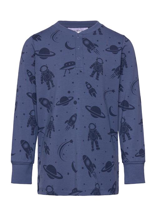 Bamboo Grandpa Sweater L.s Blue Astronaut Geggamoja Blue