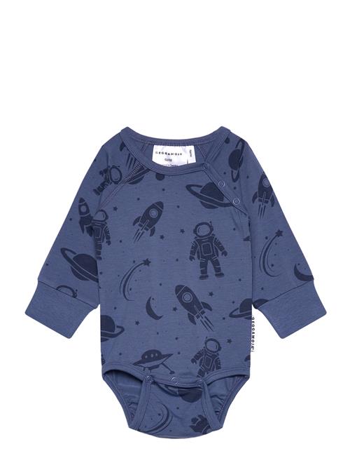 Geggamoja Bamboo Body L.s Blue Astronaut Geggamoja Blue