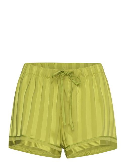 Se Hunkemöller Short Satin Jacquard Hunkemöller Green ved Booztlet