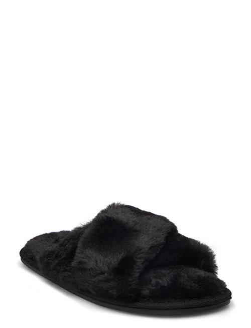 Hunkemöller Lia Fake Fur Slipper Hunkemöller Black