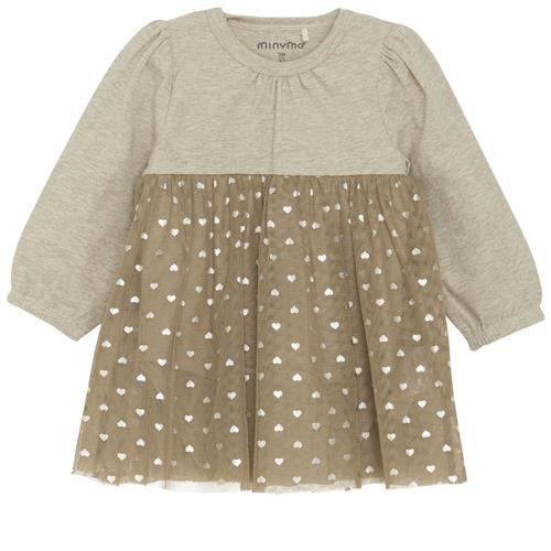 Minymo Tylkjole Beige Melange 86 cm  Beige  86 cm  kvinde