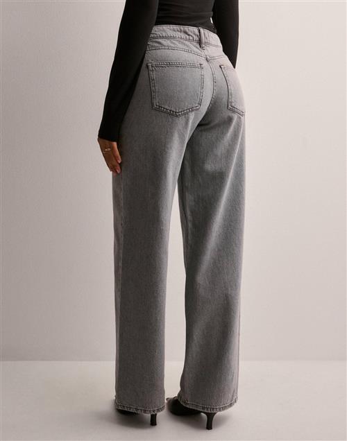 Pieces - Grå - Pcnoelle Lw Wide Jeans