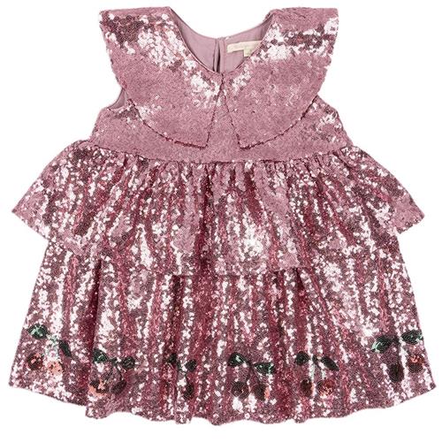 Se Konges Sløjd Starla Sequin Kjole Blush | Lyserød | 3 years ved Babyshop