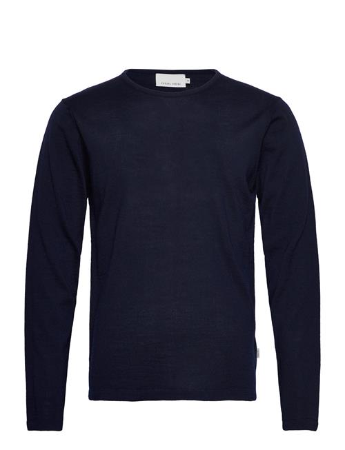 Casual Friday Cfkent Merino Crew Neck Knit Casual Friday Blue