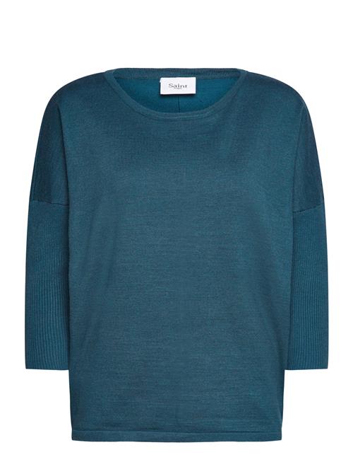 Se Saint Tropez A2561, Milasz R-Neck Pullover Saint Tropez Blue ved Booztlet