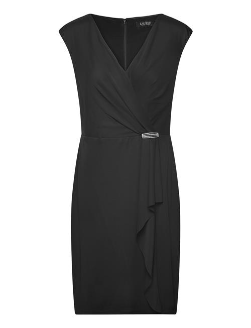 Lauren Ralph Lauren Jersey Cap-Sleeve Cocktail Dress Lauren Ralph Lauren Black