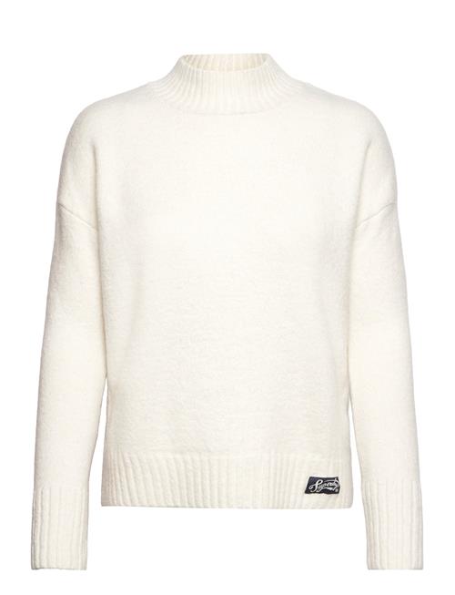 Essential Mock Neck Jumper Superdry White