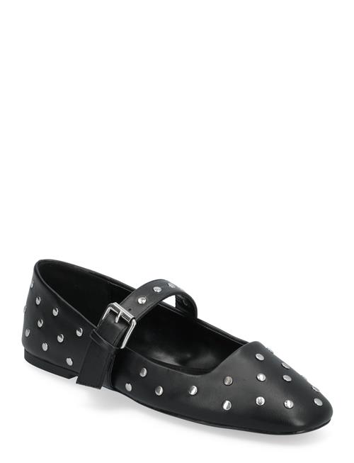 Mango Studded Ballerina Shoes Mango Black