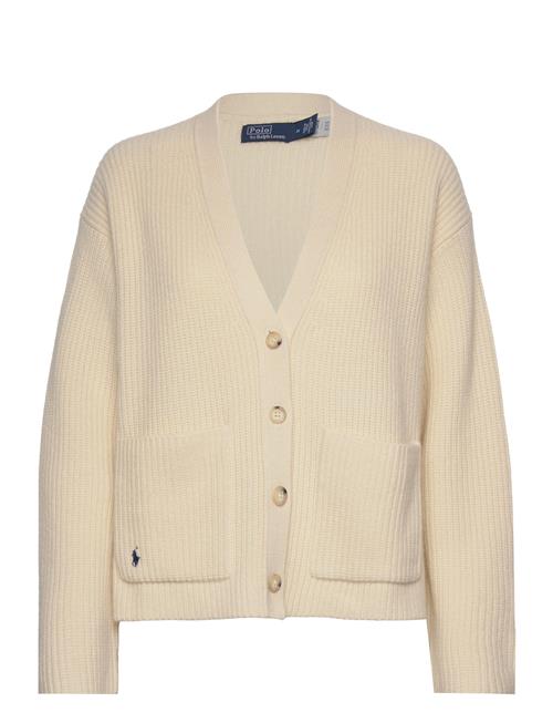 Se Polo Ralph Lauren Rib-Knit Wool-Cashmere V-Neck Cardigan Polo Ralph Lauren Cream ved Booztlet