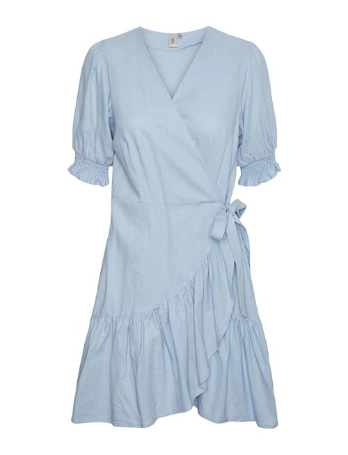 YAS Yasflaxy Ss Wrap Dress Noos YAS Blue