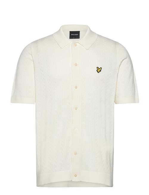 Se Lyle & Scott Textured Stripe Polo Lyle & Scott Cream ved Booztlet