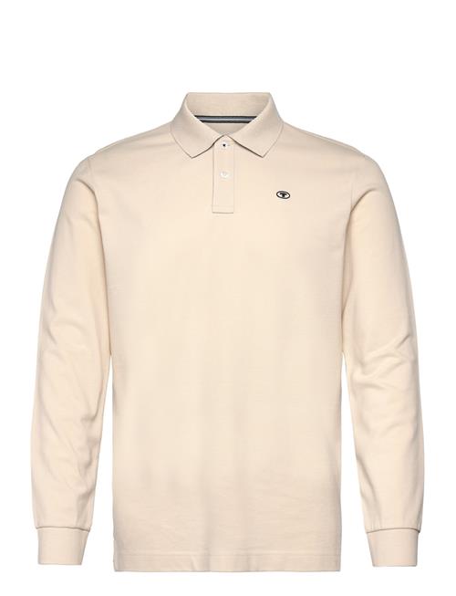 Se Tom Tailor Basic Polo With Contrast Tom Tailor Beige ved Booztlet