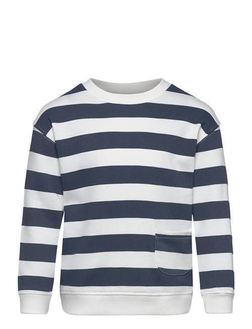 Se Mango Striped Print Sweatshirt Mango Navy ved Booztlet