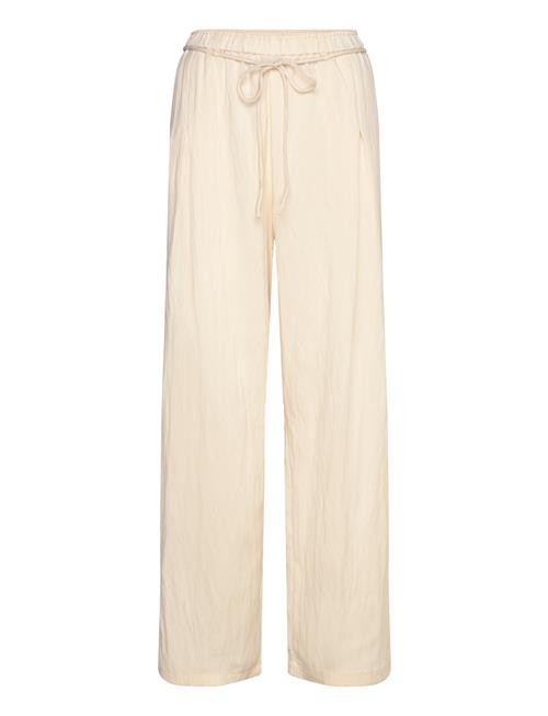 Mango Straight Lyocell Trousers Mango Beige