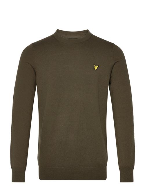 Se Lyle & Scott Cotton Merino Crew Neck Jumper Lyle & Scott Khaki ved Booztlet