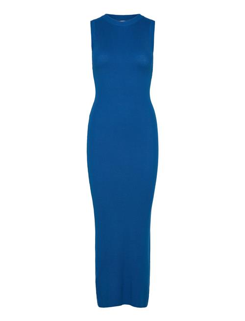 Mango Knit Long Dress Mango Blue