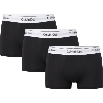 Se Calvin Klein 3P Modern Cotton Stretch Trunk Sort bomuld X-Large Herre ved Timarco