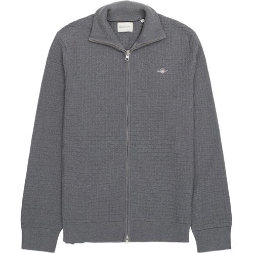 Gant - Cotton Textured Zip Cardigan