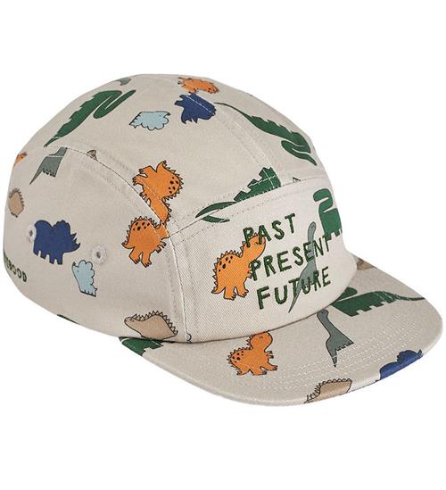 Se Liewood Kasket - Rory Printed Cap - Dinosaurs/Mist ved KidsWorld