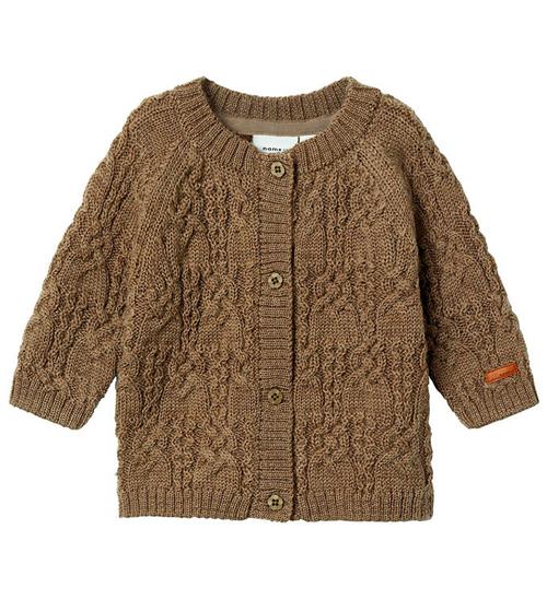 Se Name It Cardigan - Uld - Strik - NbfWrilla - Walnut ved KidsWorld