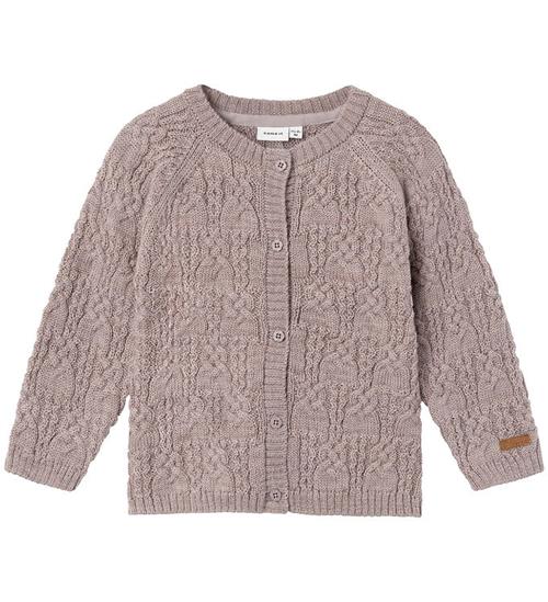 Se Name It Cardigan - Uld - Strik - NmfWrilla - Purple Dove ved KidsWorld