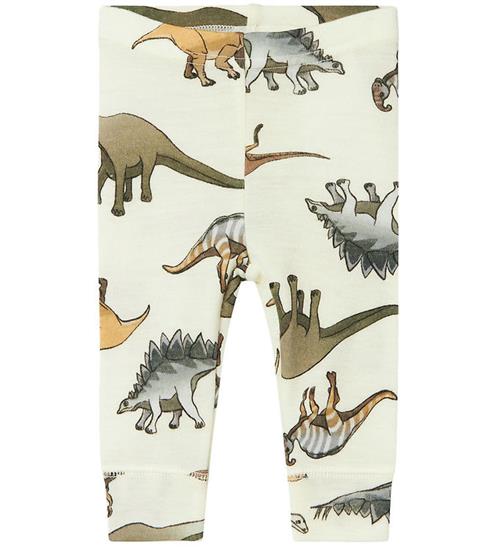 Se Name It Leggings - Uld - NbmWillitus - Snow White m. Dinosaurer ved KidsWorld