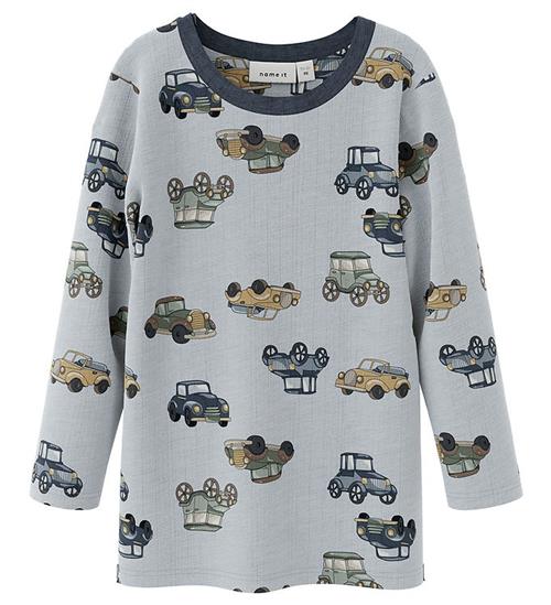 Se Name It Bluse - Uld - Noos - NmmWang - Gray Dawn m. Biler ved KidsWorld