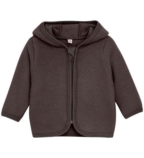 Se Huttelihut Cardigan - Uldfleece - Raisin m. Ã?rer ved KidsWorld