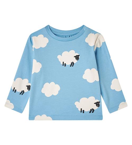 Stella McCartney Kids Stella McCartney Kids Bluse - LyseblÃ¥/Hvid m. Skyer/FÃ¥r