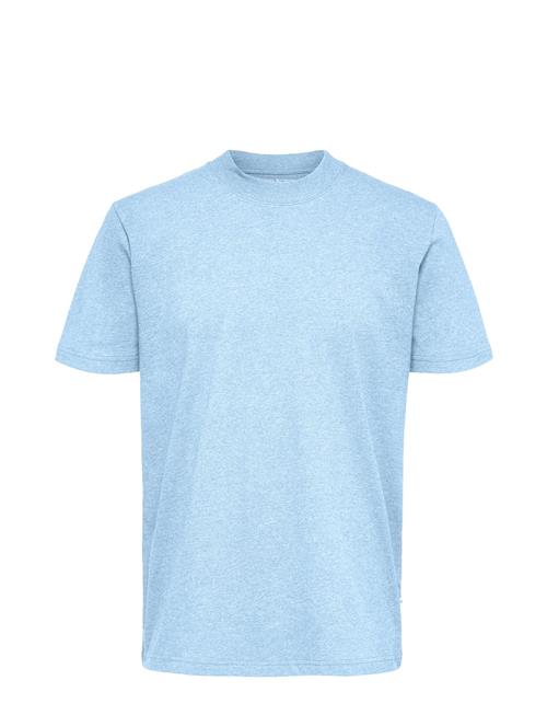 Se Selected Homme Slhcolman Ss O-Neck Tee Noos Selected Homme Blue ved Booztlet