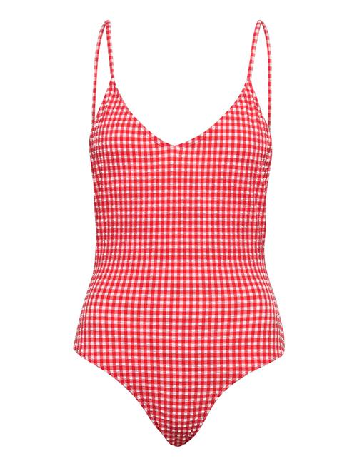 Becksöndergaard Seersucker Bea Swimsuit Becksöndergaard Red