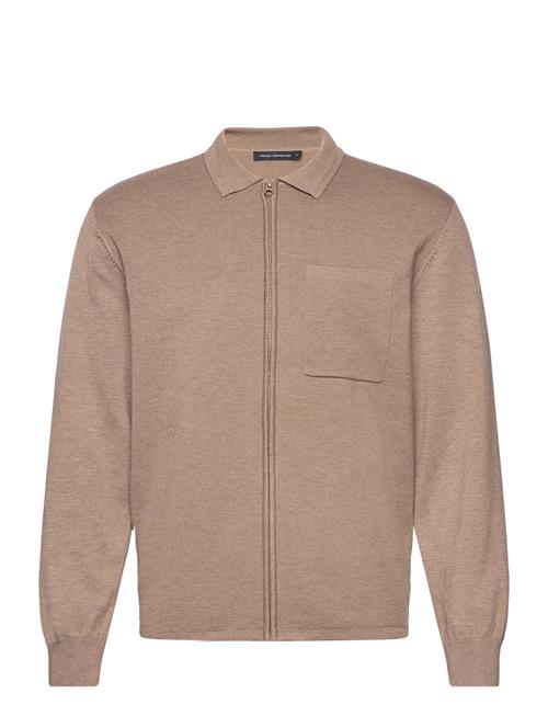 French Connection Milano Knitted Zip Through French Connection Beige