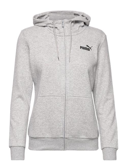 Se PUMA Ess Small Logo Full-Zip Hoodie Fl PUMA Grey ved Booztlet