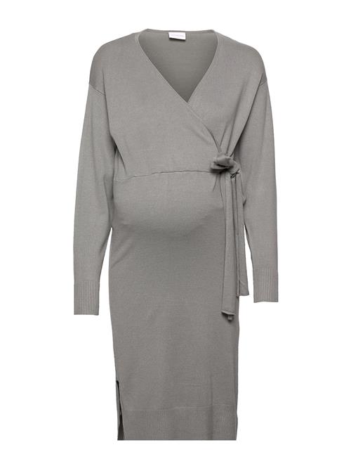 Mamalicious Mlmia Tess L/S Knit Uk Dress 2F A. Mamalicious Grey