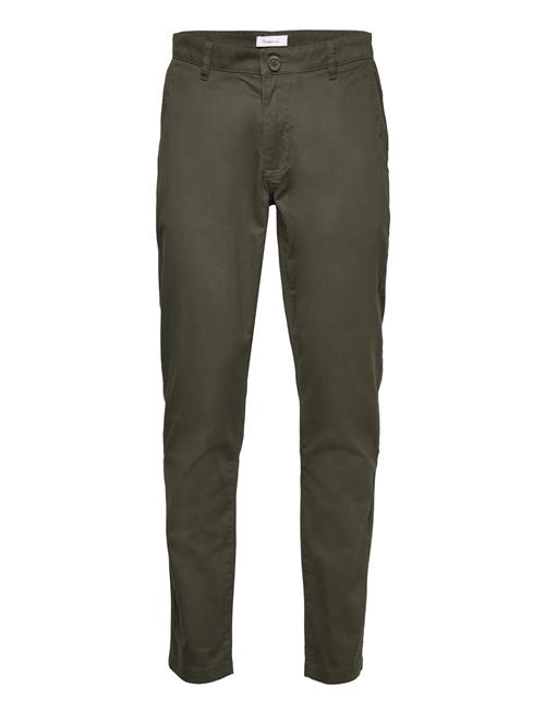 Luca Slim Chino Pants Knowledge Cotton Apparel Khaki