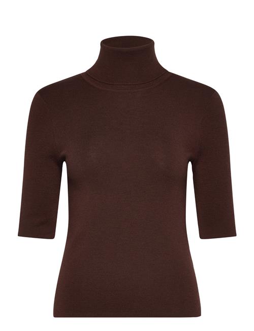 Se Filippa K Merino Elbow Sleeve Top Filippa K Brown ved Booztlet