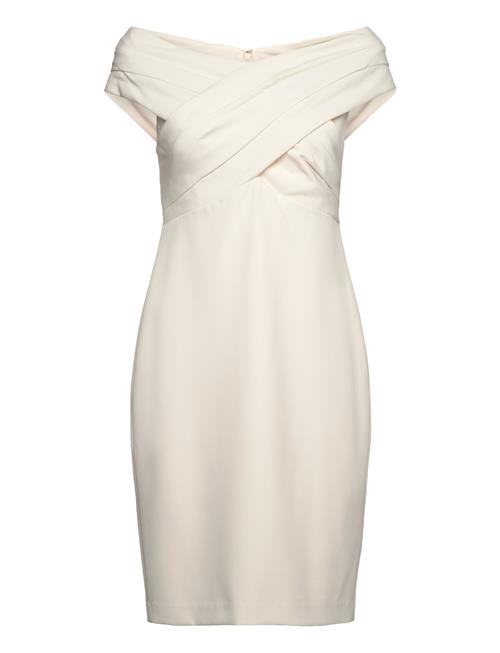 Lauren Ralph Lauren Crepe Off-The-Shoulder Cocktail Dress Lauren Ralph Lauren Cream