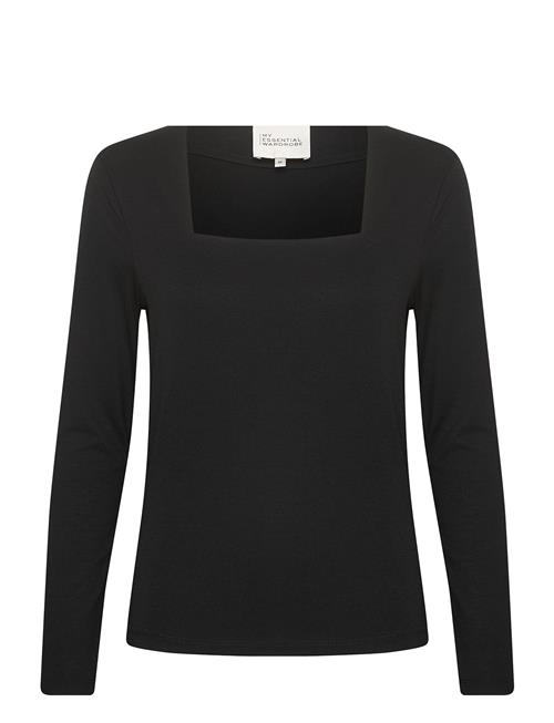 My Essential Wardrobe Viggamw Square Neck Blouse My Essential Wardrobe Black