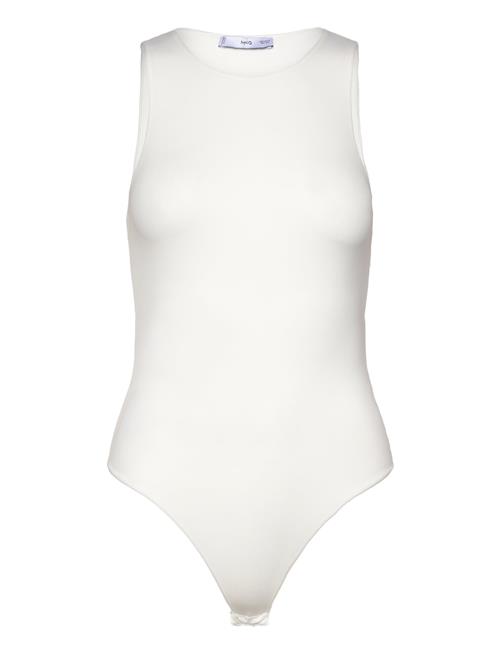 Se Mango Sleeveless Fitted Bodysuit Mango White ved Booztlet