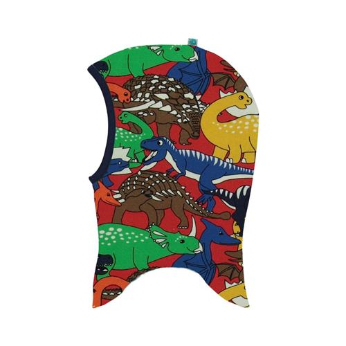 Se Småfolk Vendbar Elefanthue Med Et Dinosaurprint Apple Red | Rød | 2-4 years ved Babyshop