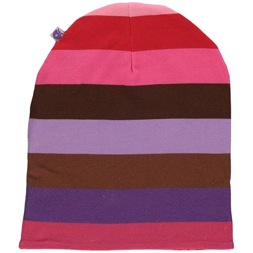 Se Småfolk Vendbar Stribet Mønstret Hue Purple Heart | Lilla | 2-4 years ved Babyshop