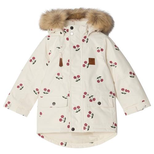 Se Kuling Val Thorens Mønstret Parka Med Kirsebær Cremefarvet |  | 92 cm ved Babyshop