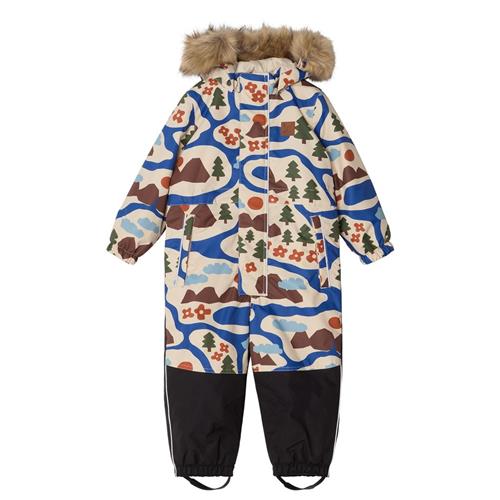 Kuling Chamonix Mønstret Flyverdragt Doodle Map 98 cm  Blå  98 cm  Unisex