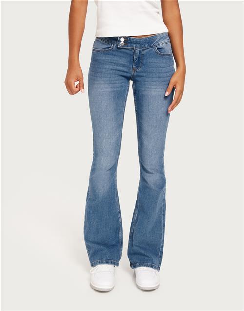 Vero Moda - Blå - Vmsigi Lr Db Button Sk Flar Jeans V