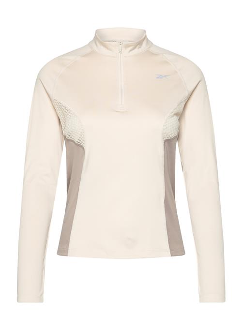 Se Reebok Performance Running 1/4 Zip Reebok Performance Beige ved Booztlet