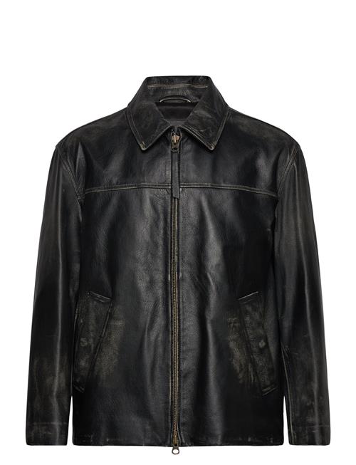 GANT Relaxed Moto Leather Jacket GANT Black