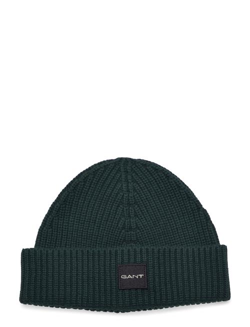 Unisex. Cotton Rib Knit Beanie GANT Green