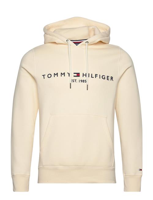 Se Tommy Hilfiger Tommy Logo Hoody Tommy Hilfiger Cream ved Booztlet