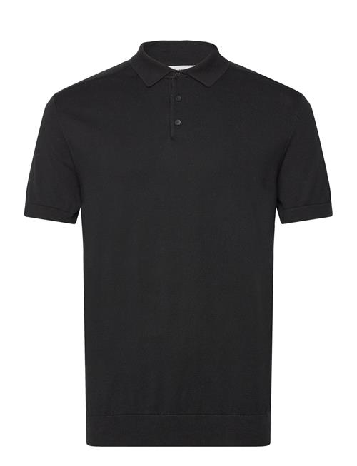 Selected Homme Slhberg Ss Knit Polo Noos Selected Homme Black