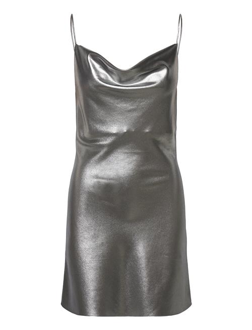 ROTATE Birger Christensen Metallic Mini Slip Dress ROTATE Birger Christensen Silver